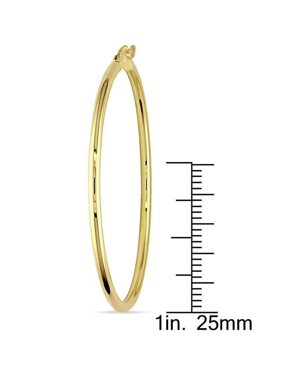 Amour Metallic 45Mm Polished Hoop Earrings for men