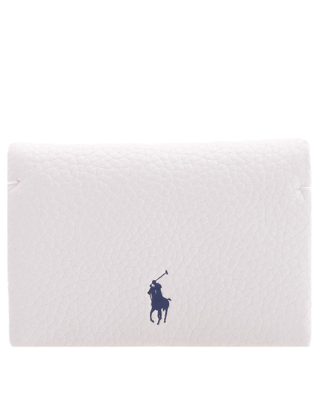 Polo Ralph Lauren White Paper Logo Print Leather Wallet for men