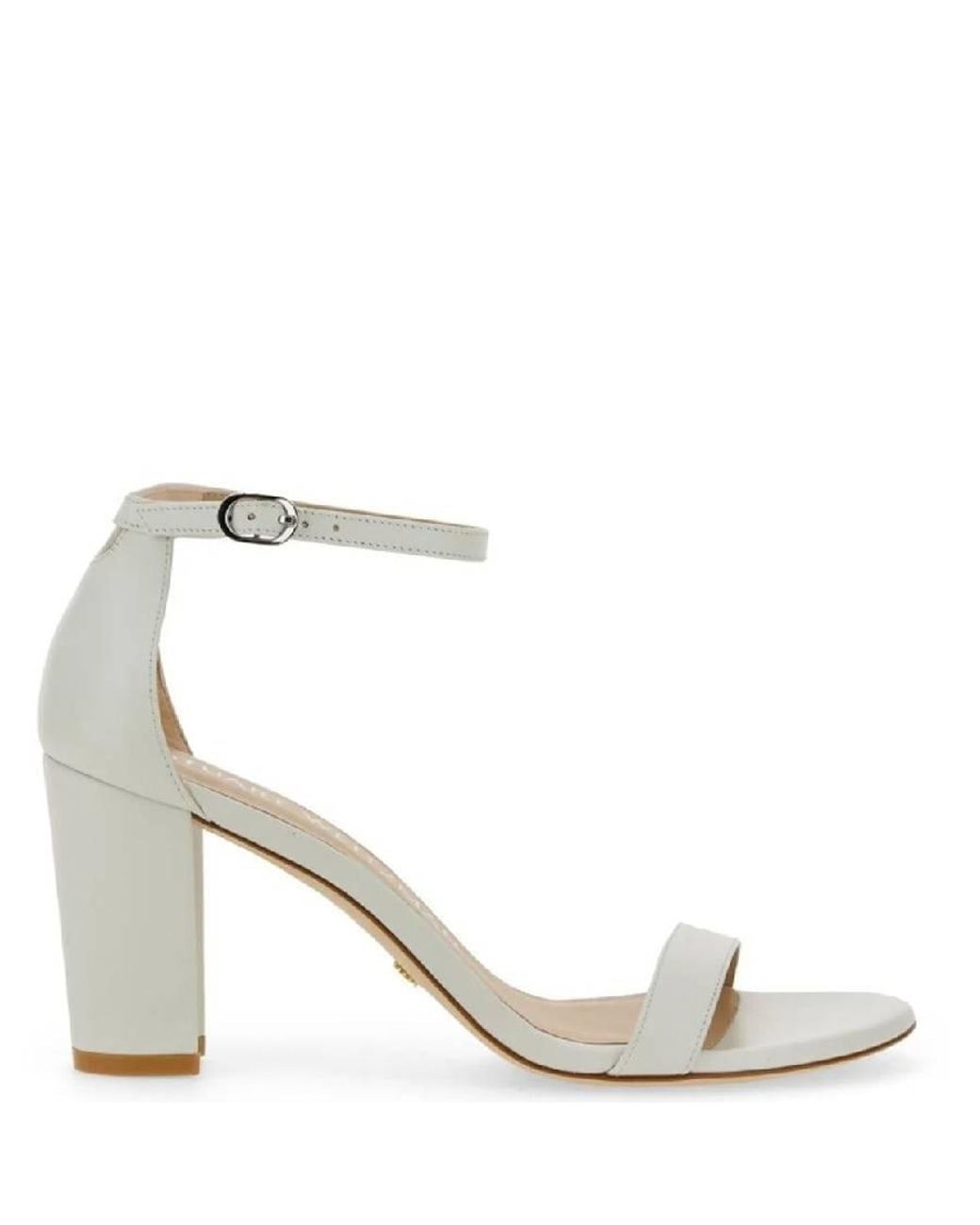 Stuart Weitzman Metallic Nearlynude Leather Sandals
