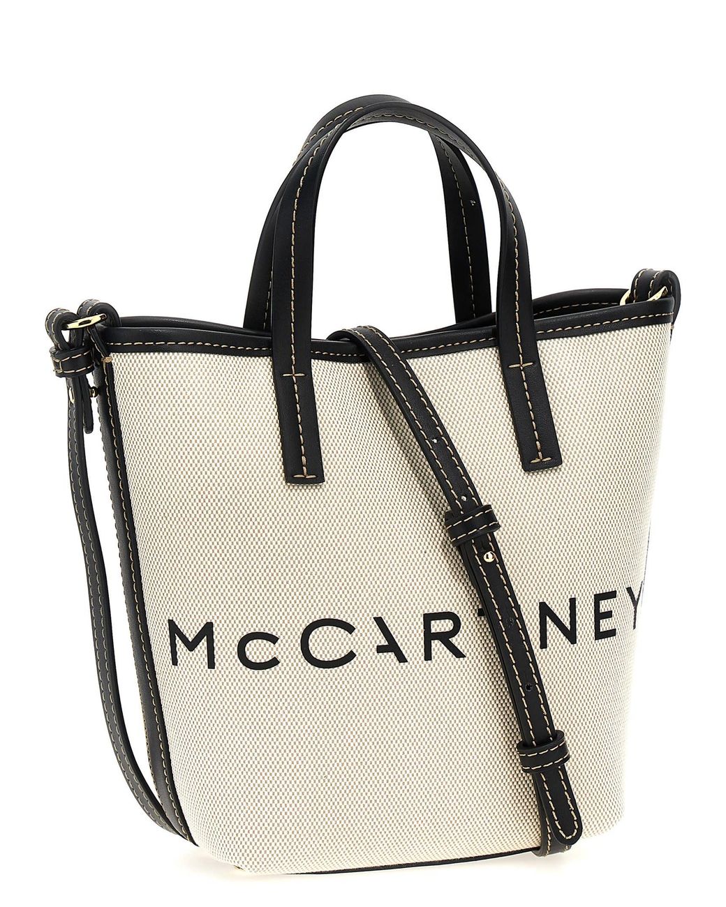 Stella McCartney Natural Logo Shopping Bag