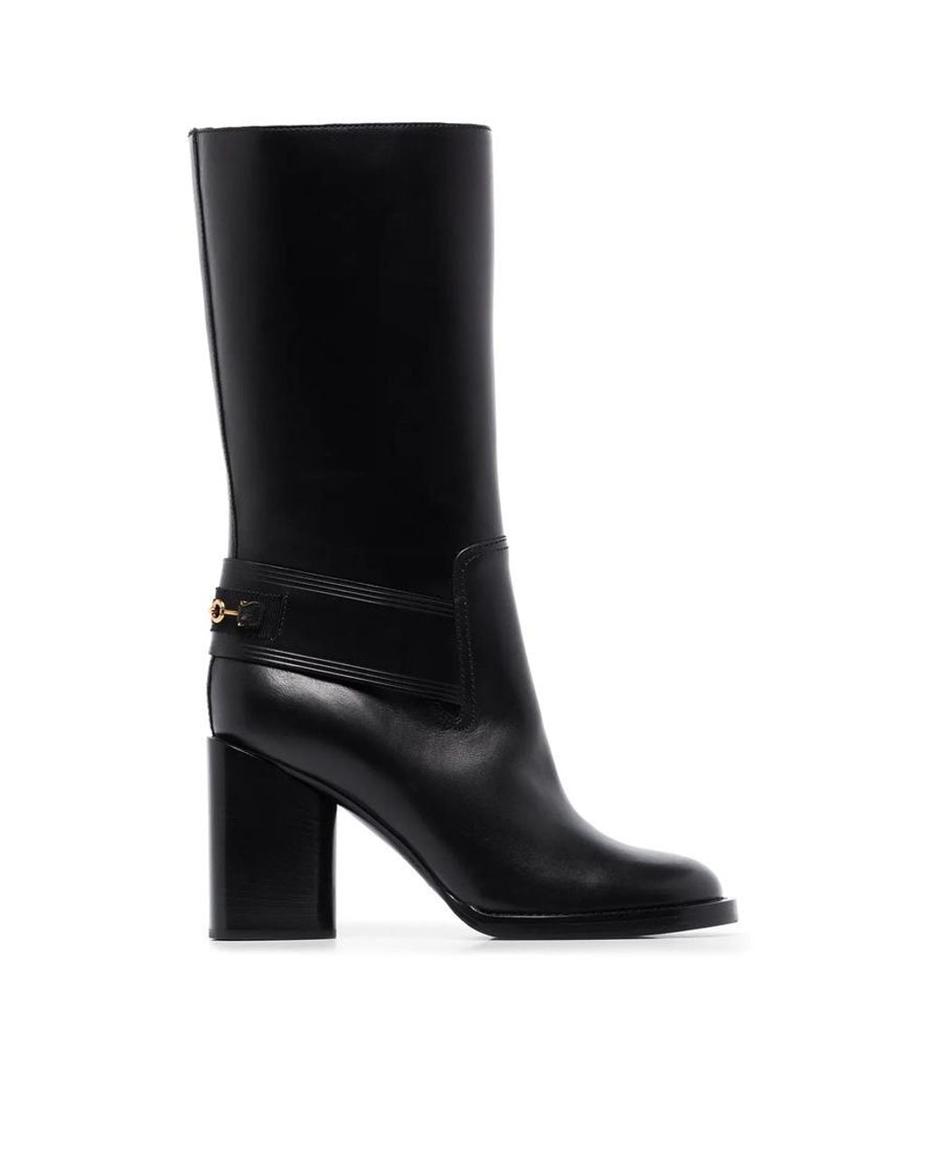 Ferragamo Black Gancio Horsebit 85Mm Boots