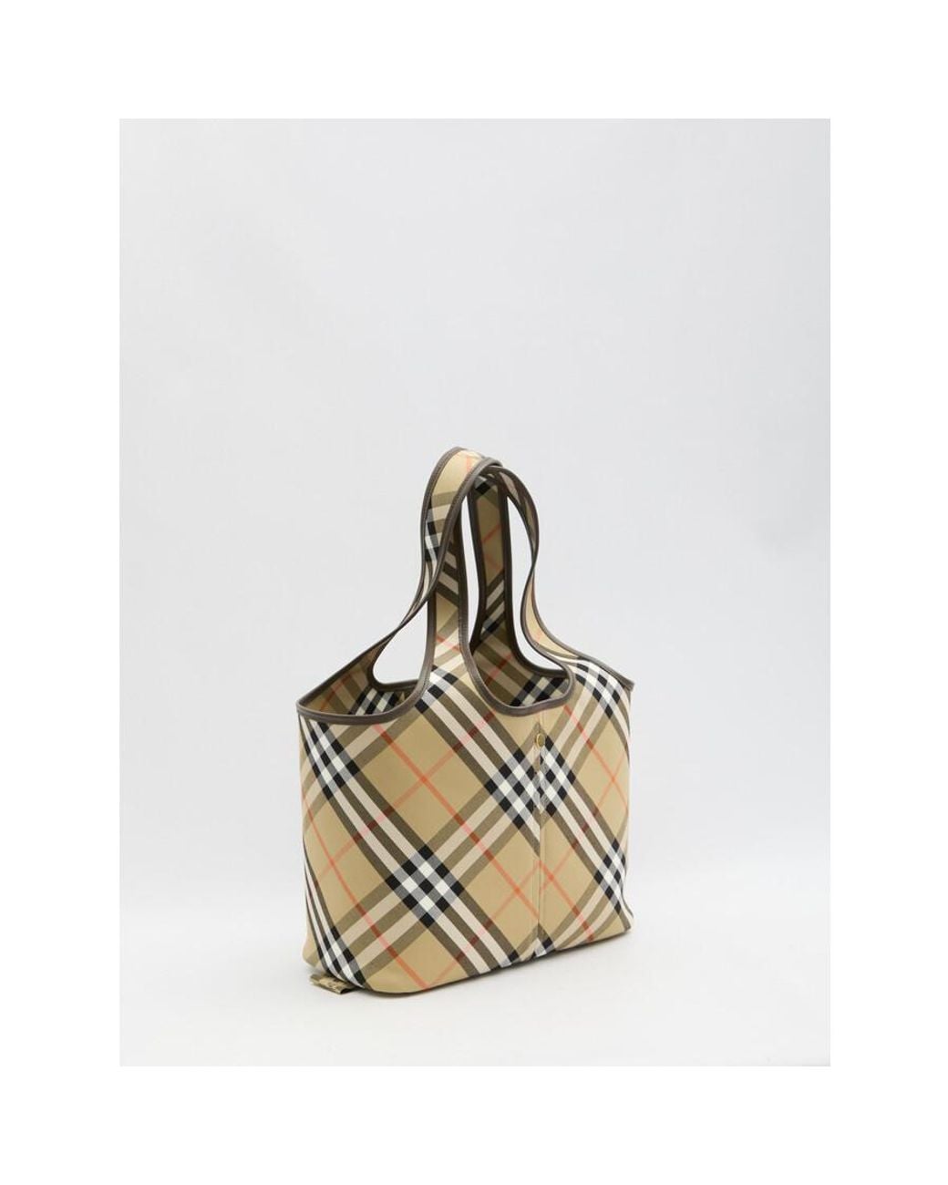 Burberry Metallic Small Check Tote Bag