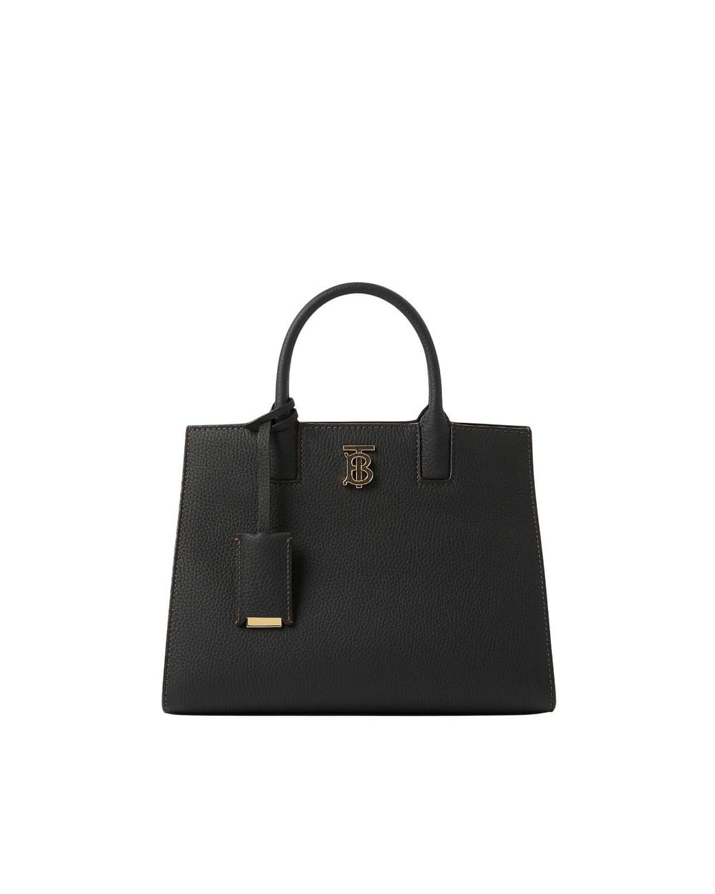 Burberry Black Logo Plaque Frances Small Tote Bag for men