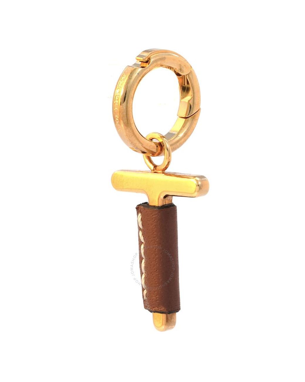 Burberry Leather wrapped T Alphabet Charm in Metallic Lyst