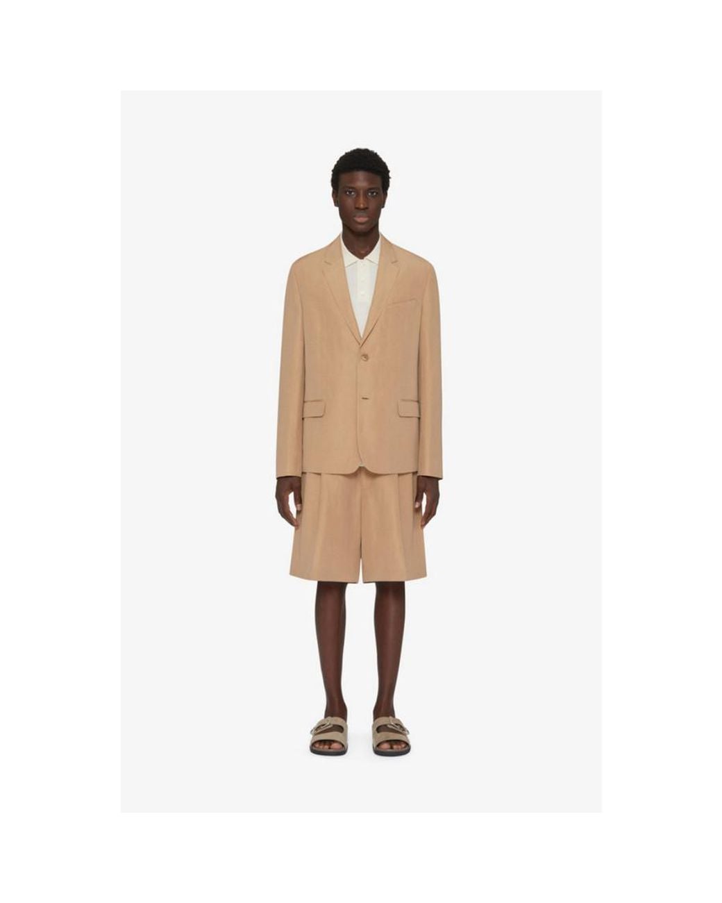 Givenchy Natural Unconstructed Jacket W/ Notch Lapel Tan, Brand Size 54 (Us for men