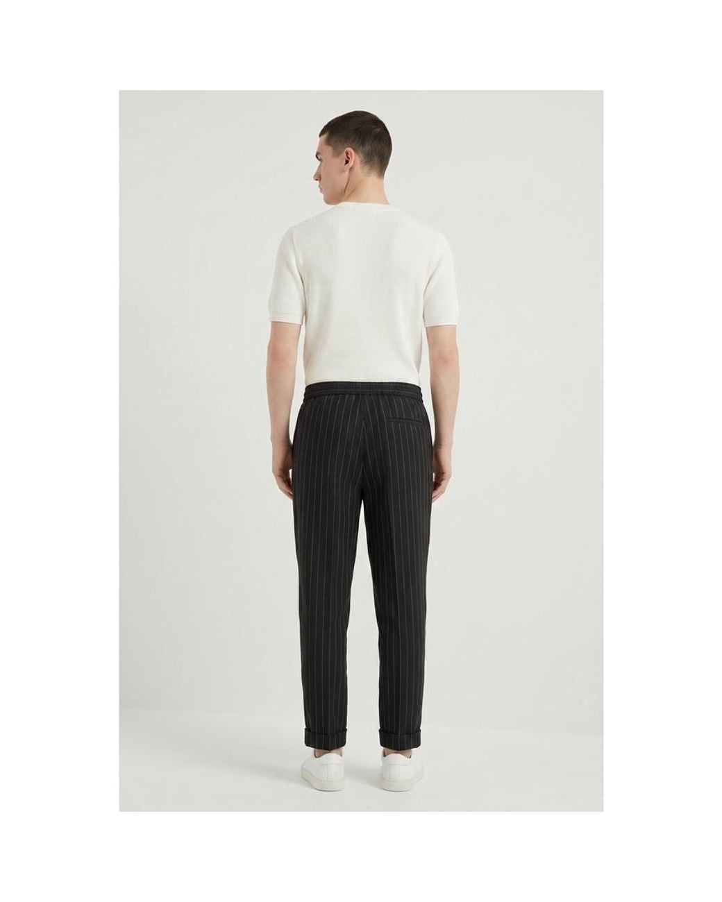 Brunello Cucinelli White Linen Relaxed Trousers, Brand Size 54 (Us for men