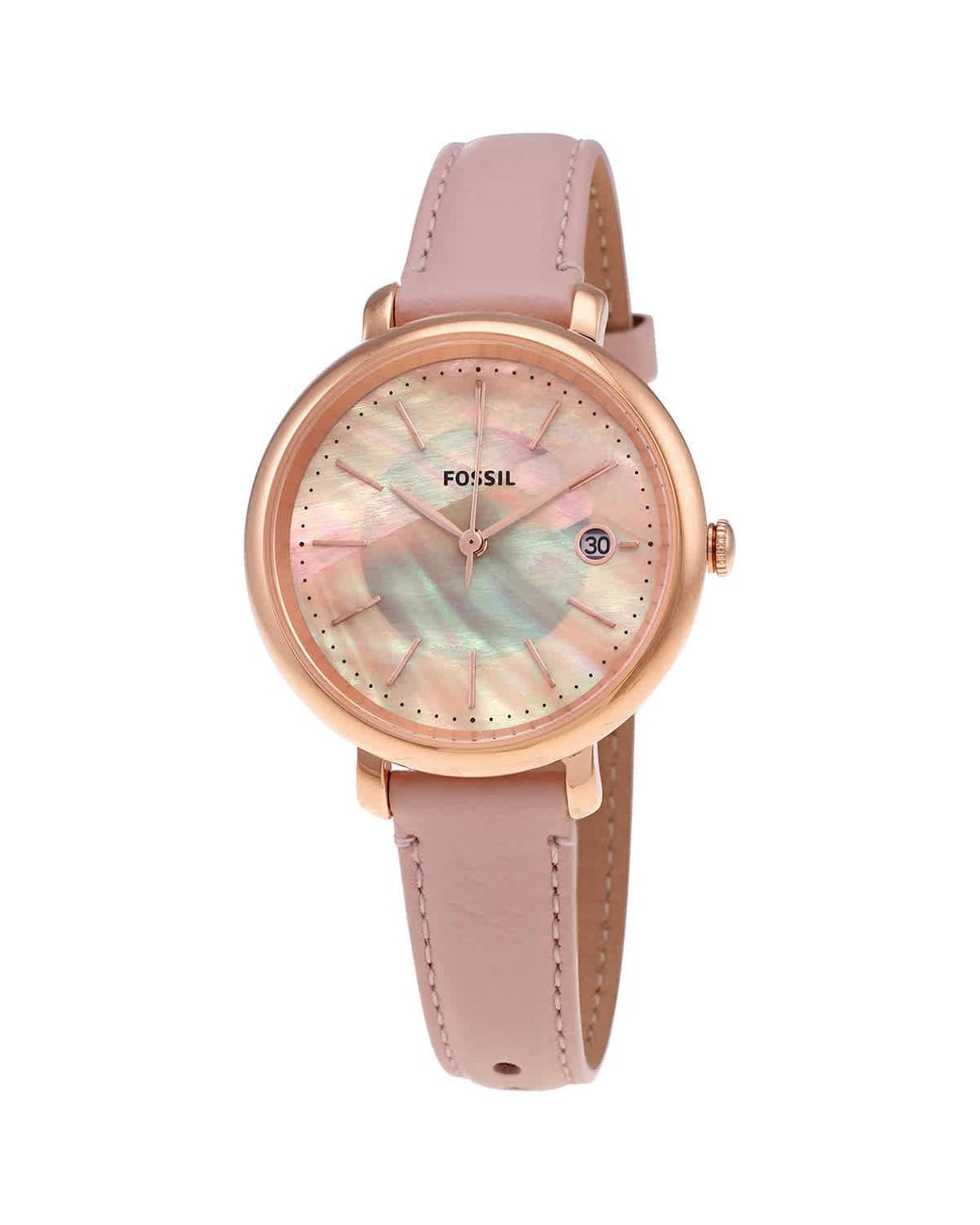 Fossil Jacqueline Solar Powered Quartz Watch in Pink Lyst
