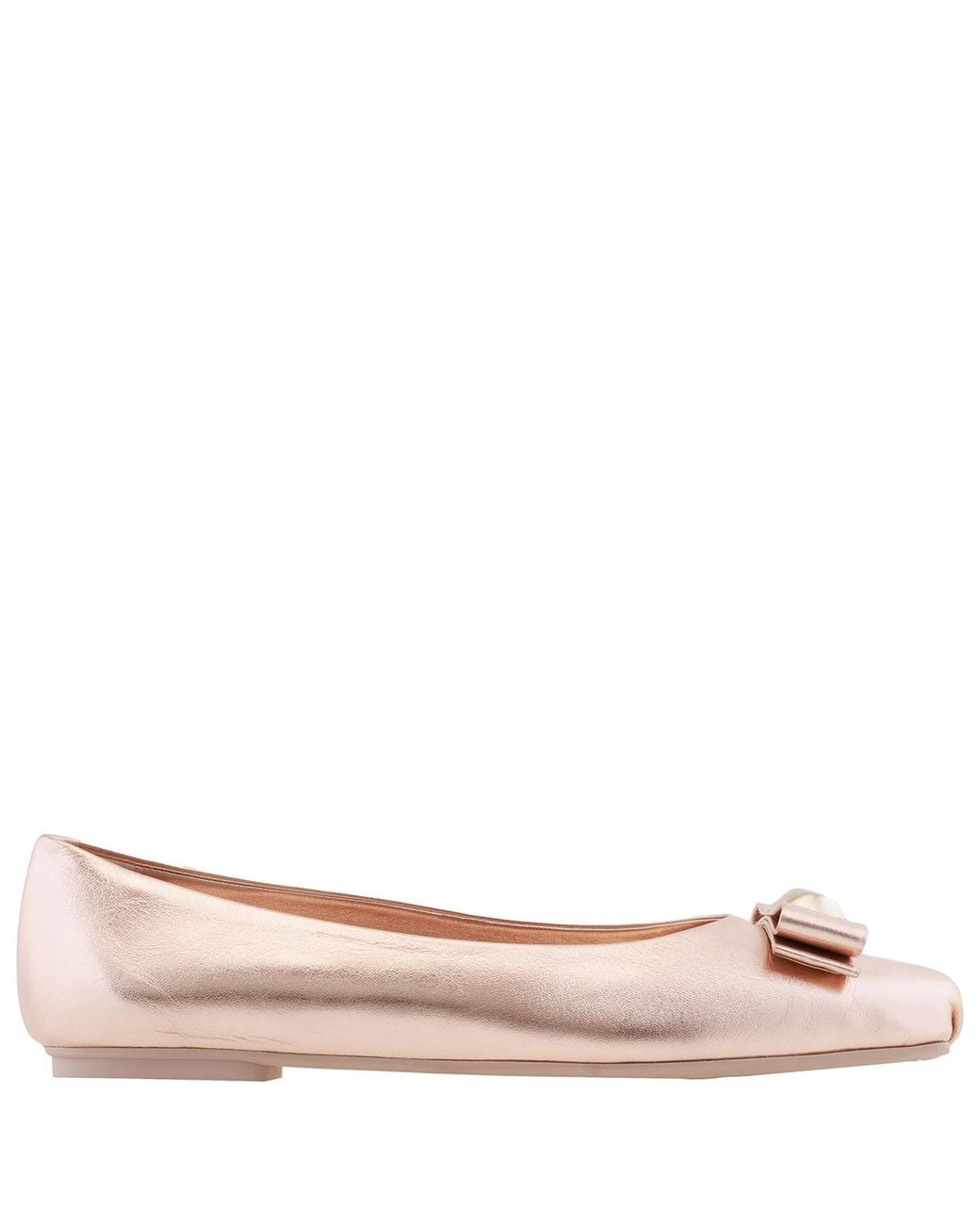 Ferragamo Pink Ballerina Shoes