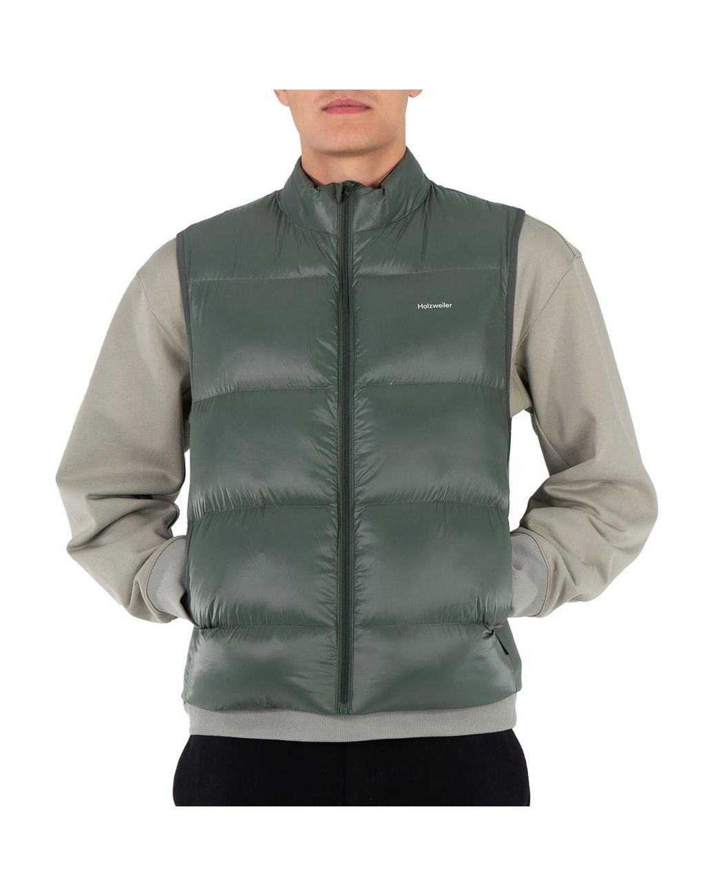 Holzweiler Green Dark Shiny Daff Down Vest for men