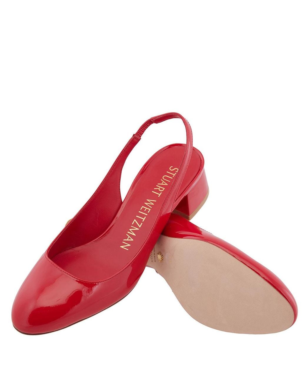 Stuart Weitzman Red Vivienne 35 Slingback Pumps