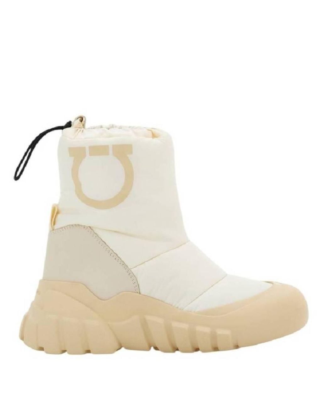Ferragamo Natural Deode Gancini Padded Ski Boots