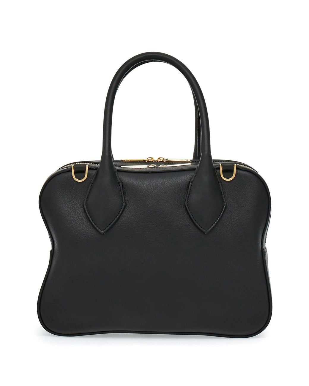 Ferragamo Black Star Leather Top-Handle Bag