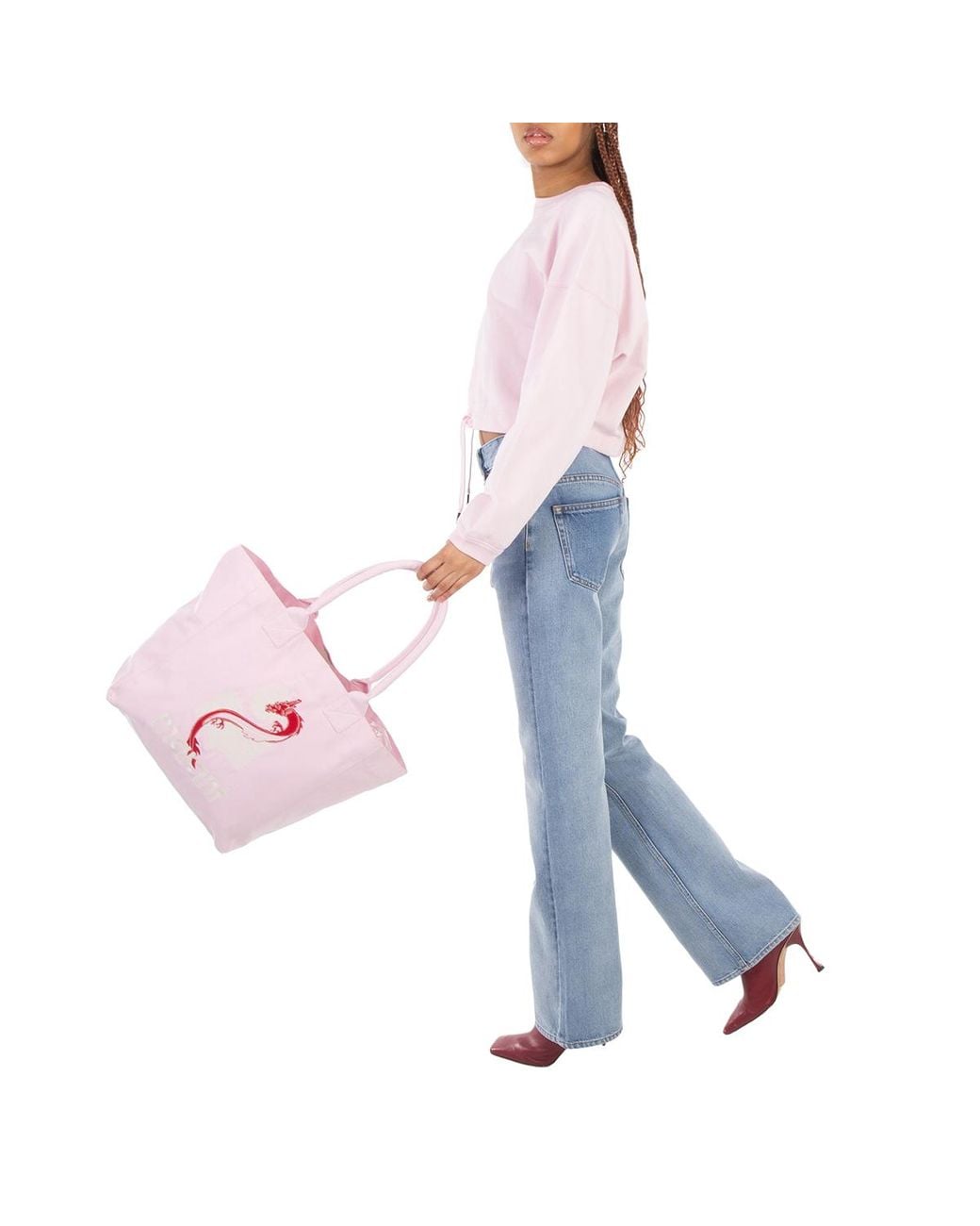 Isabel Marant Pink Ladies Yenky Logo-Embroidered Small Tote Bag for men