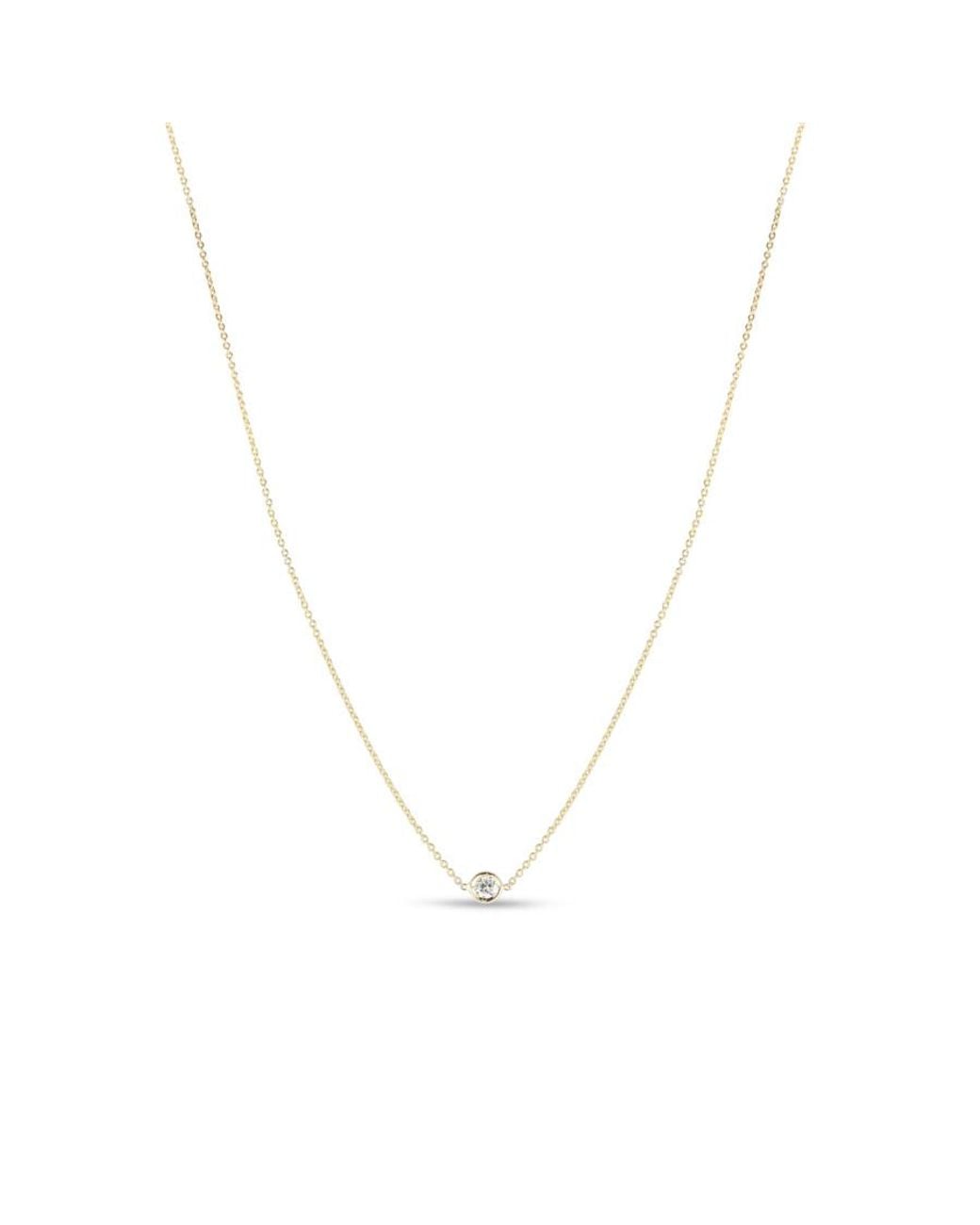 Roberto Coin Metallic Diamonds By The Inch Single Station Necklace 18K 001355Aychd0 for men