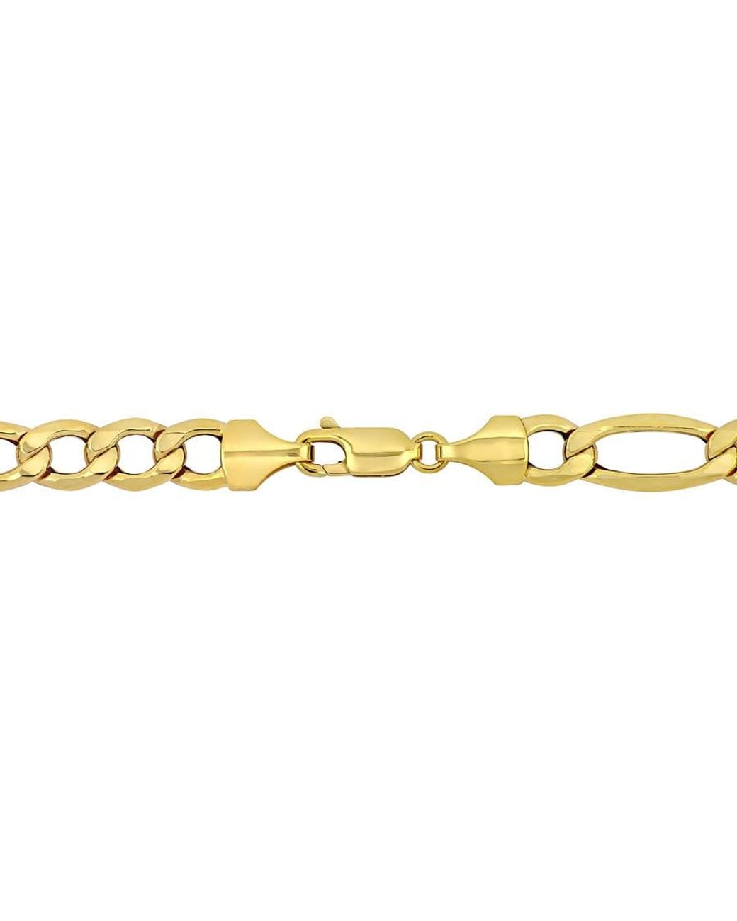 Amour Metallic 24 Inch Figaro Link Chain Necklace for men