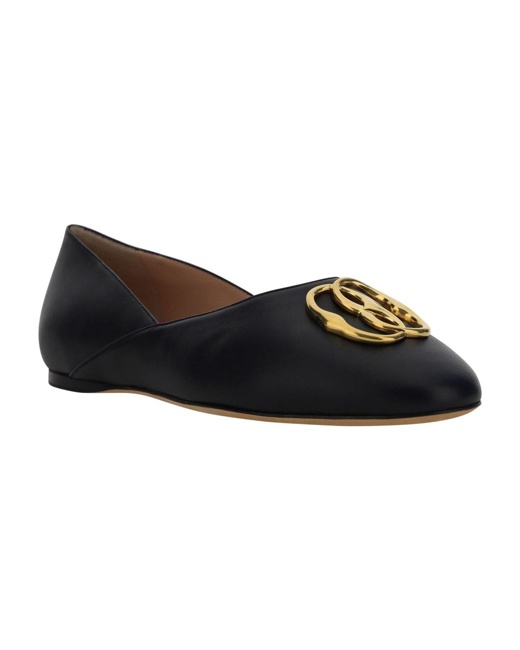 Bally Black Gerry Leather Ballet Flats, Brand Size 40 Us