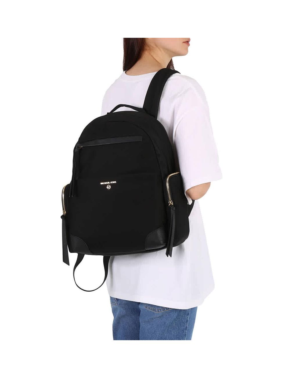 Michael Kors Prescott Large Nylon Gabardine Backpack in Black Lyst UK