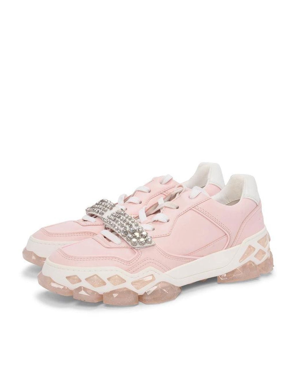 Jimmy Choo Pink Diamond X Strap/F Leather Trainers, Brand Size 34.5 Us for men