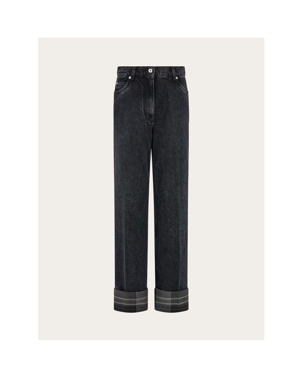 Ferragamo Blue Straight Leg Trousers for men