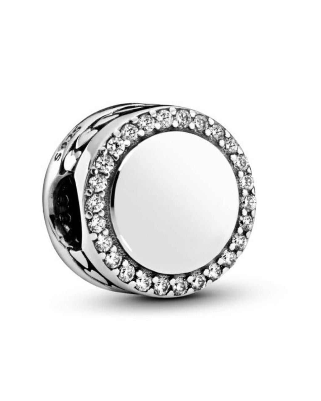 Pandora Metallic Engravable Sparkling Button Charm for men