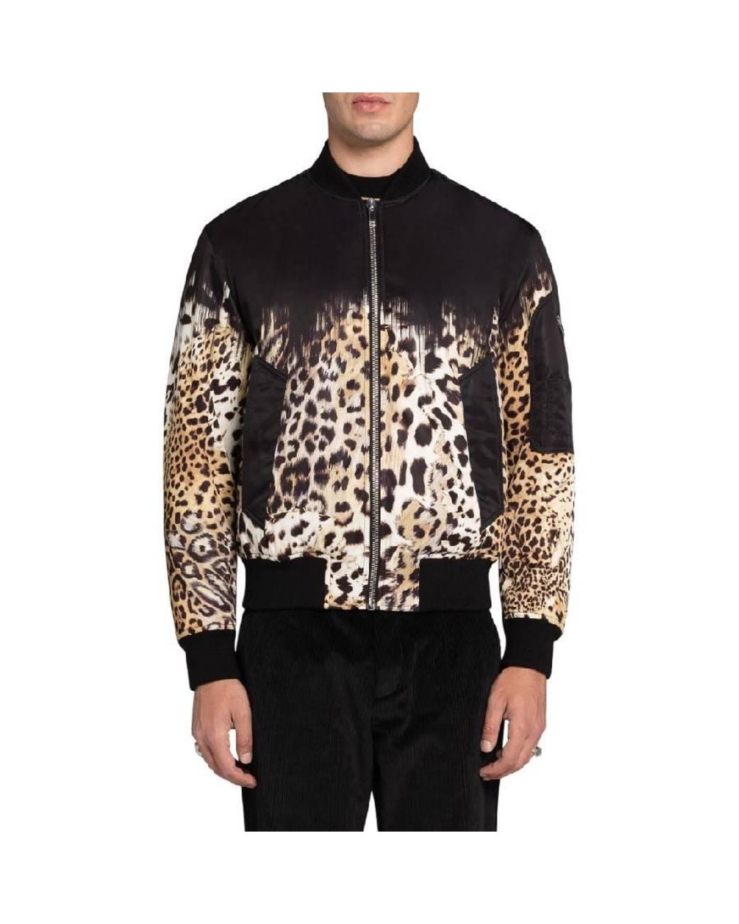 Roberto Cavalli Black Queen Of Sicily Printed Bomber Jacket, Brand Size 50 Us for men