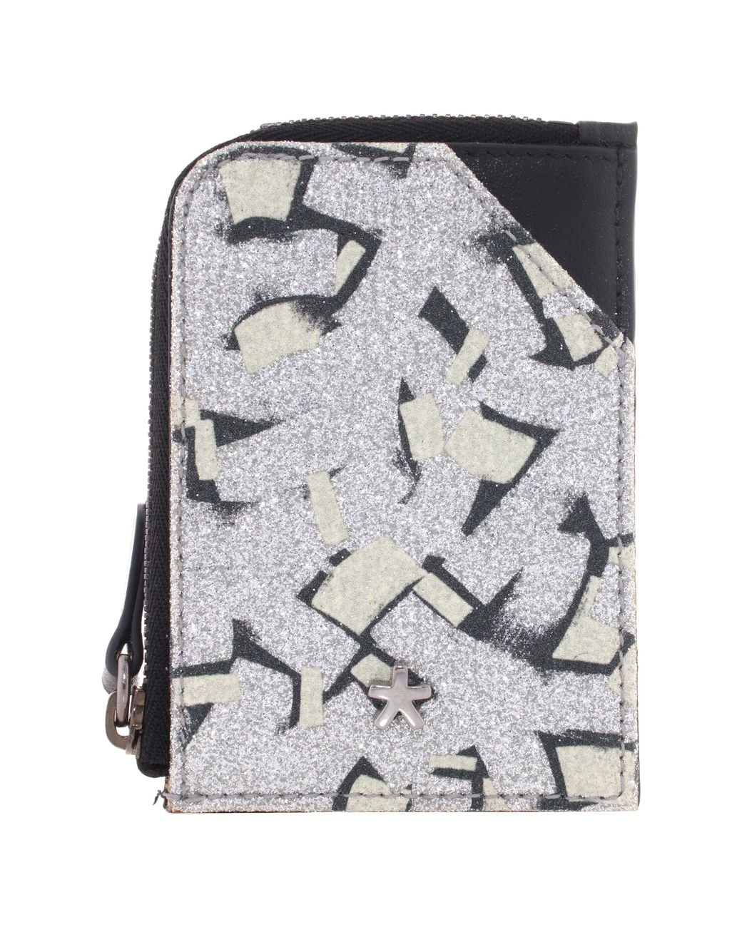 Jimmy Choo Gray Artwork Glitter Fabric Jc Cardholder for men