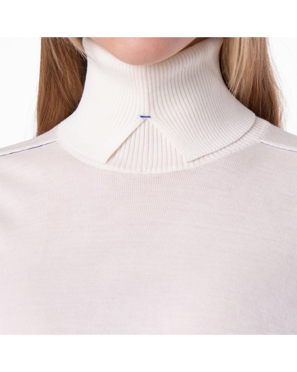 Burberry White Ekd Wool Rollneck Sweater