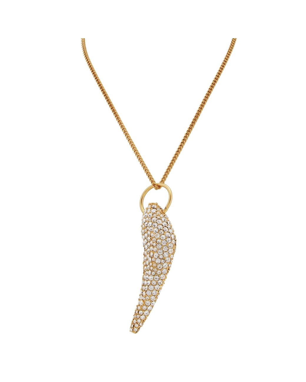 Roberto Cavalli Metallic Tone Crystal Necklace for men