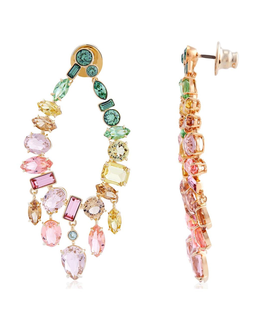 Swarovski Metallic Gema Ombre Crystal Earrings for men