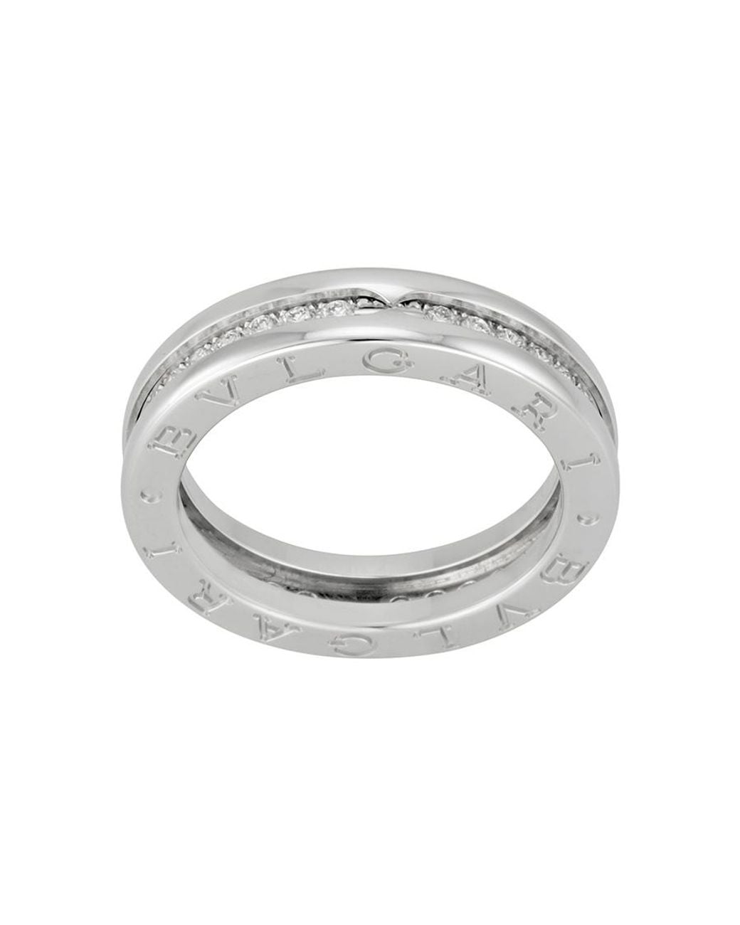 BVLGARI Metallic B.Zero1 18K 1-Band Diamond Pave Ring