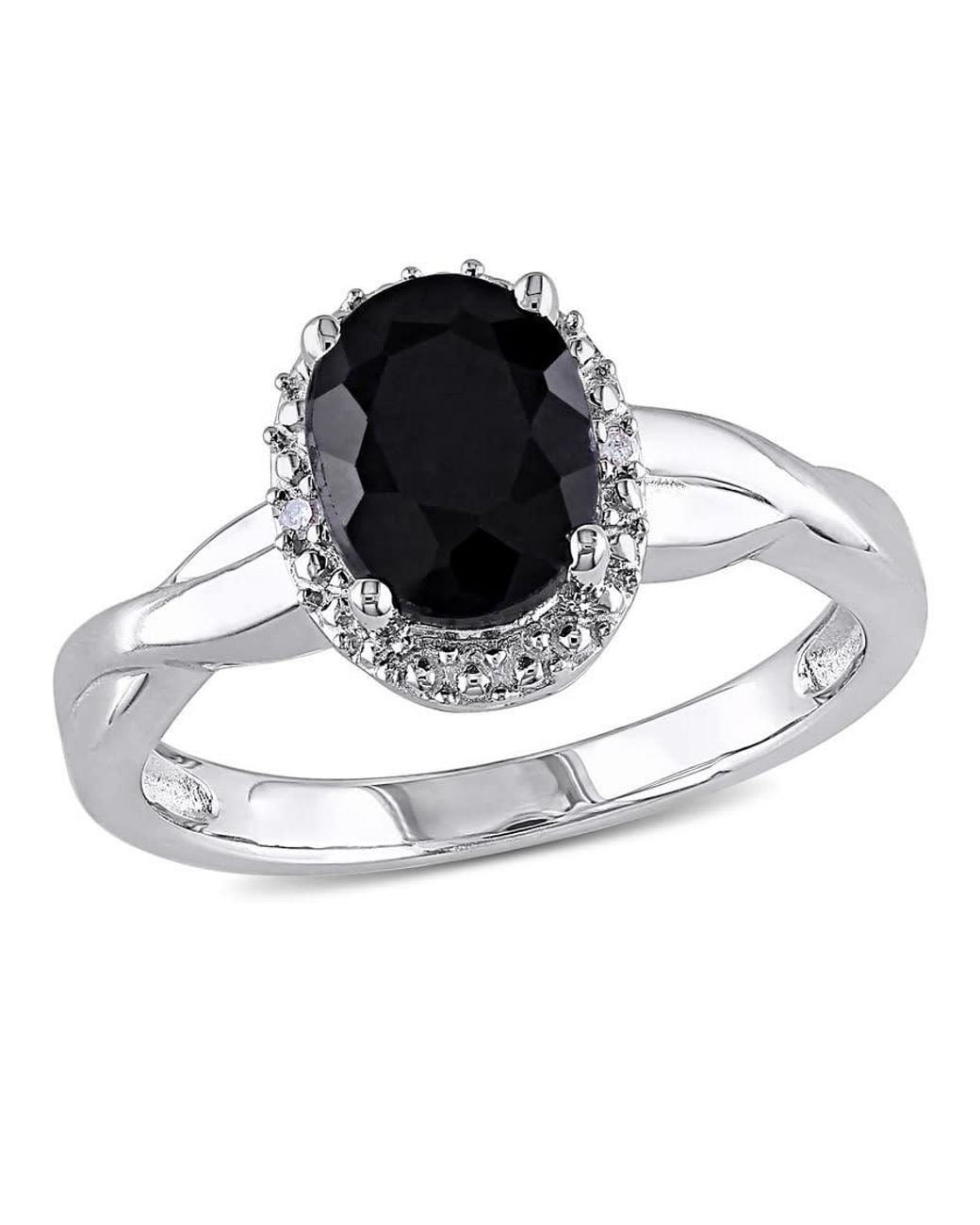 Amour Metallic Oval Cut Sapphire And Diamond Crossover Ring for men