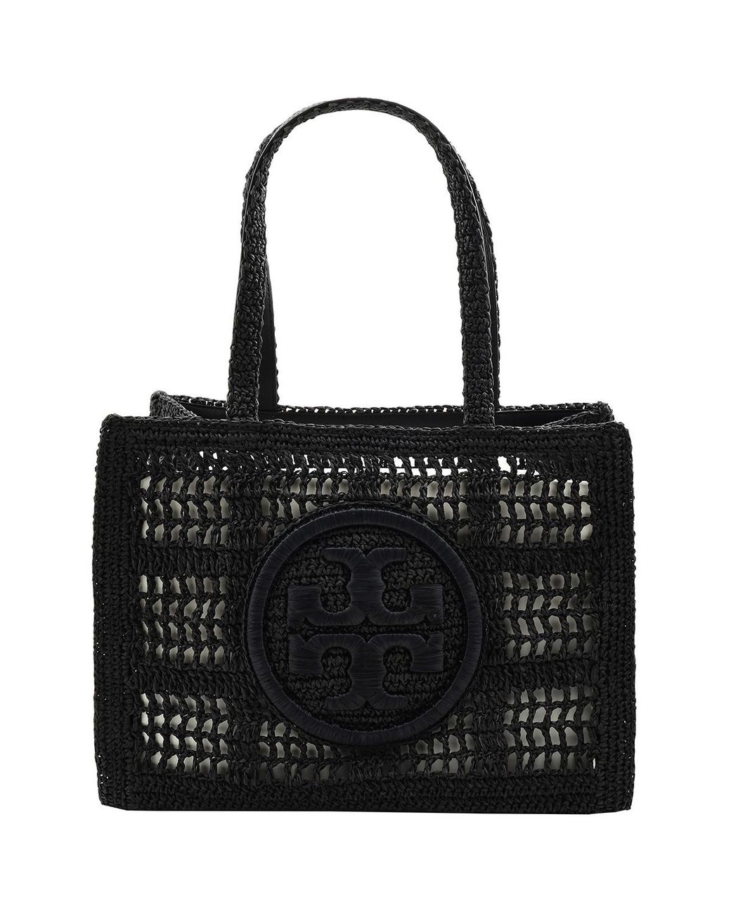 Tory Burch Black Small Hand-Crochete Ella Tote Bag for men