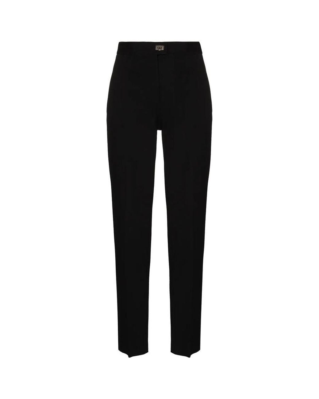 Ferragamo Black Trousers With Gancini Detail
