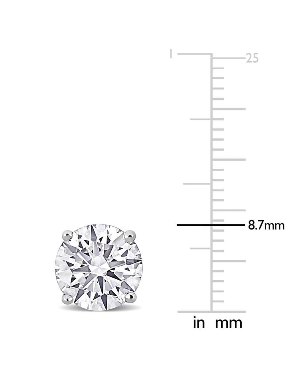 Created Forever Metallic 5Ct Tw Lab-Grown Diamond Martini-Style Stud Earrings for men