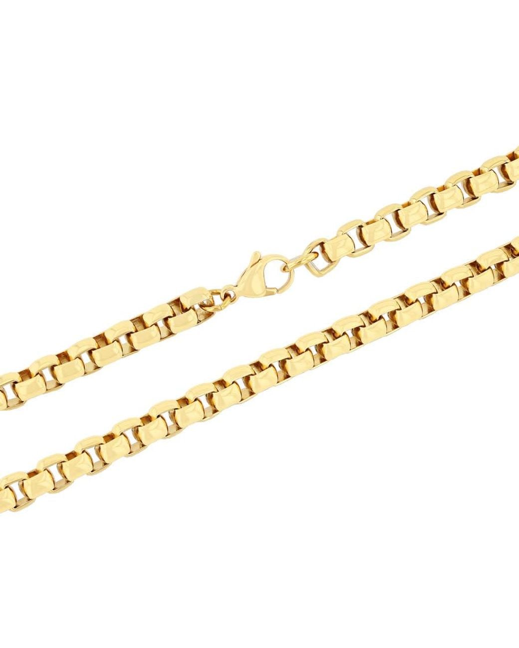 Robert Alton Metallic Finish Box Link Stainless Steel Chain for men