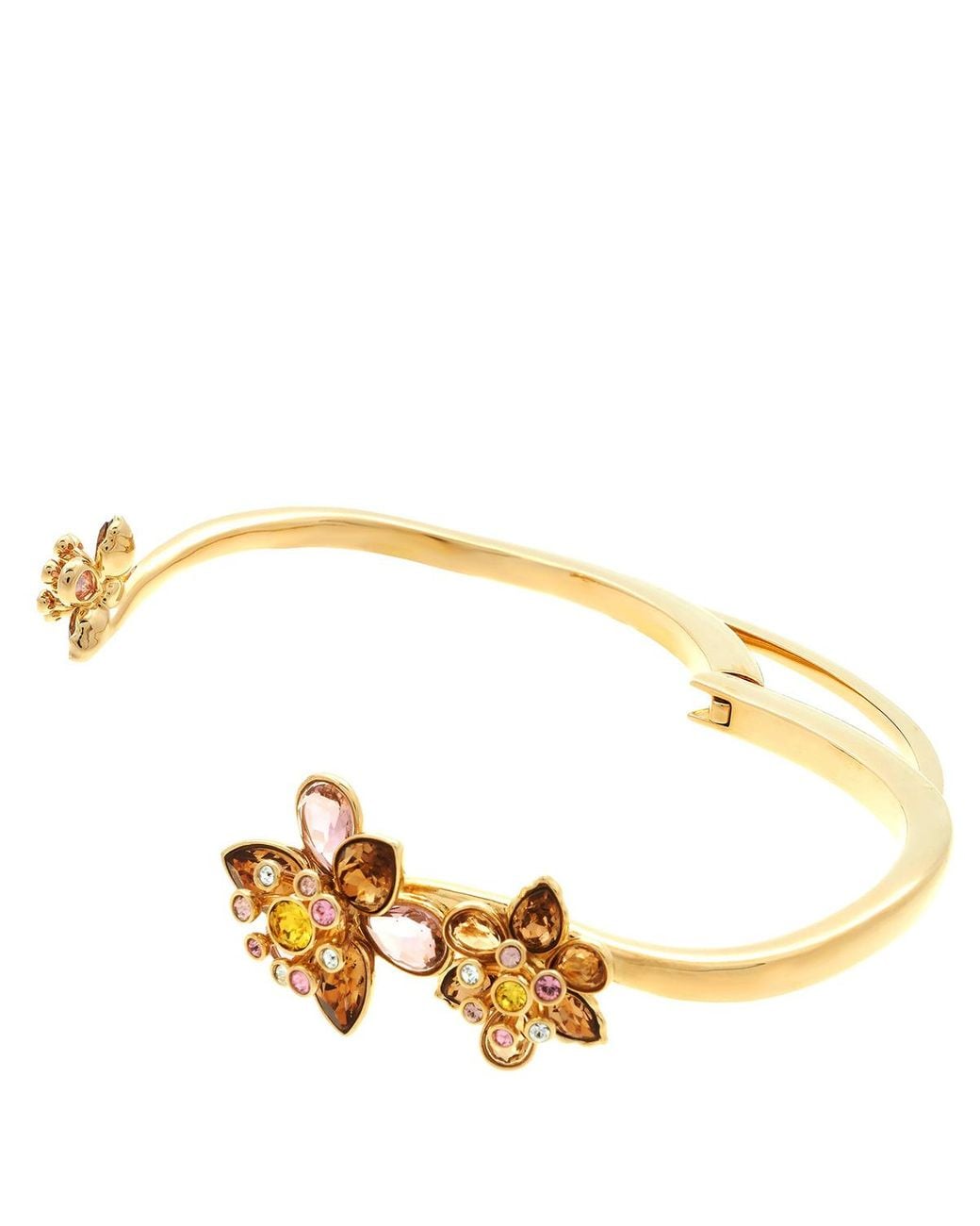 Swarovski Metallic Idyllia Crystal Flower Bangle for men
