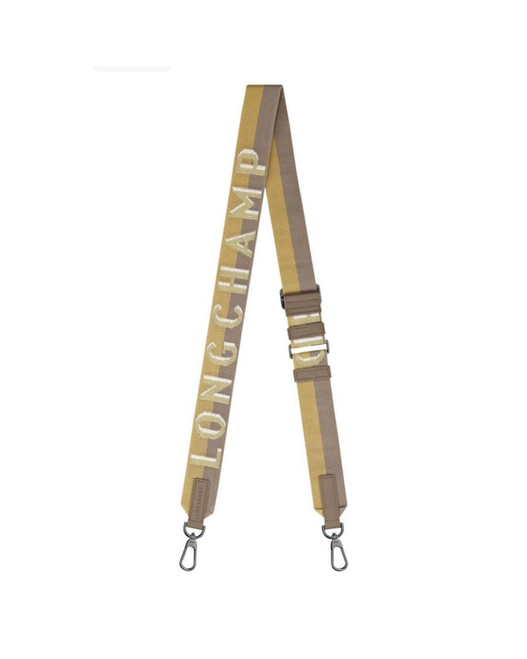 Longchamp Metallic Shadow Logo Canvas Shoulder Strap for men