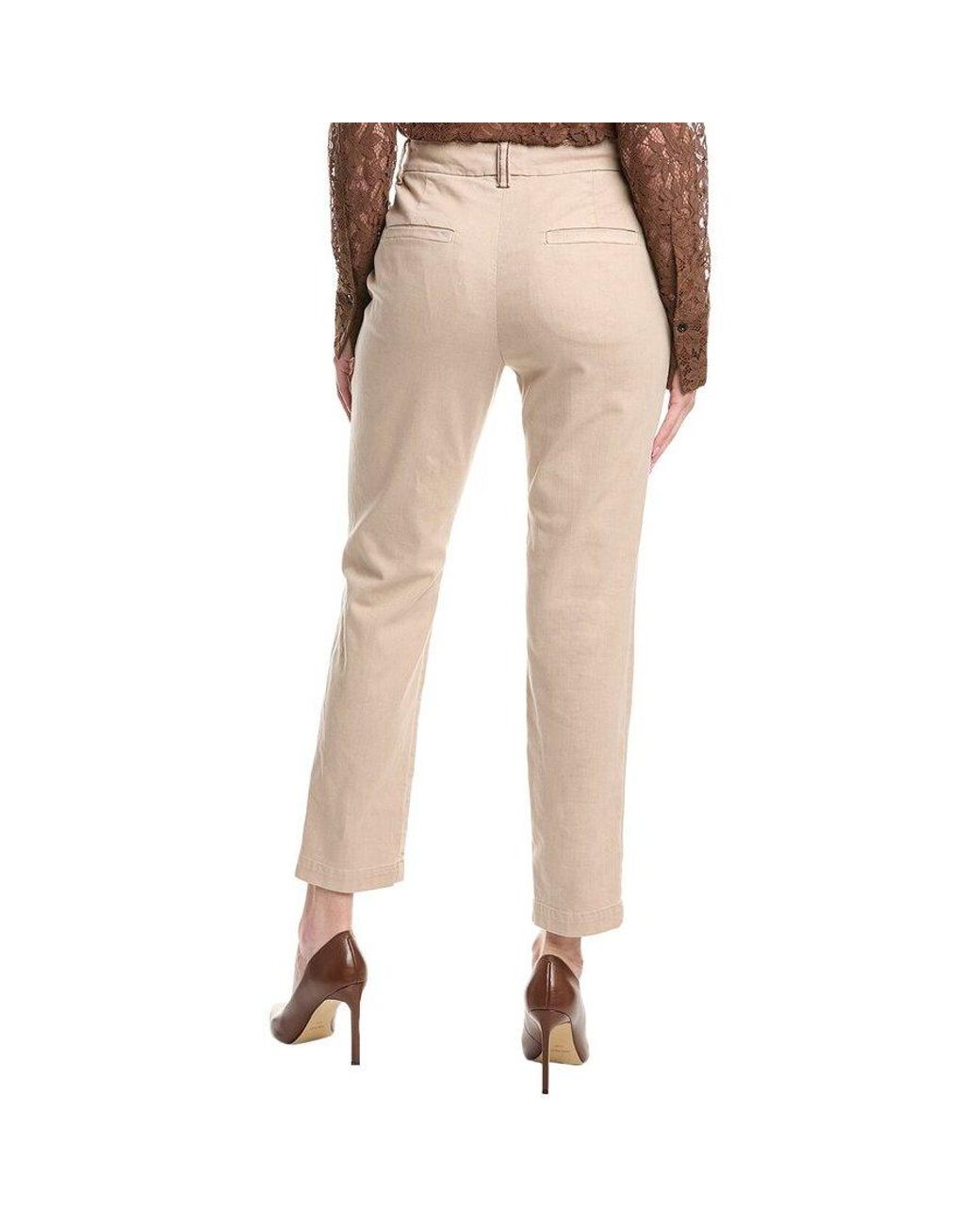 Brunello Cucinelli Natural Light Straight Trousers, Brand Size 36 (Us for men