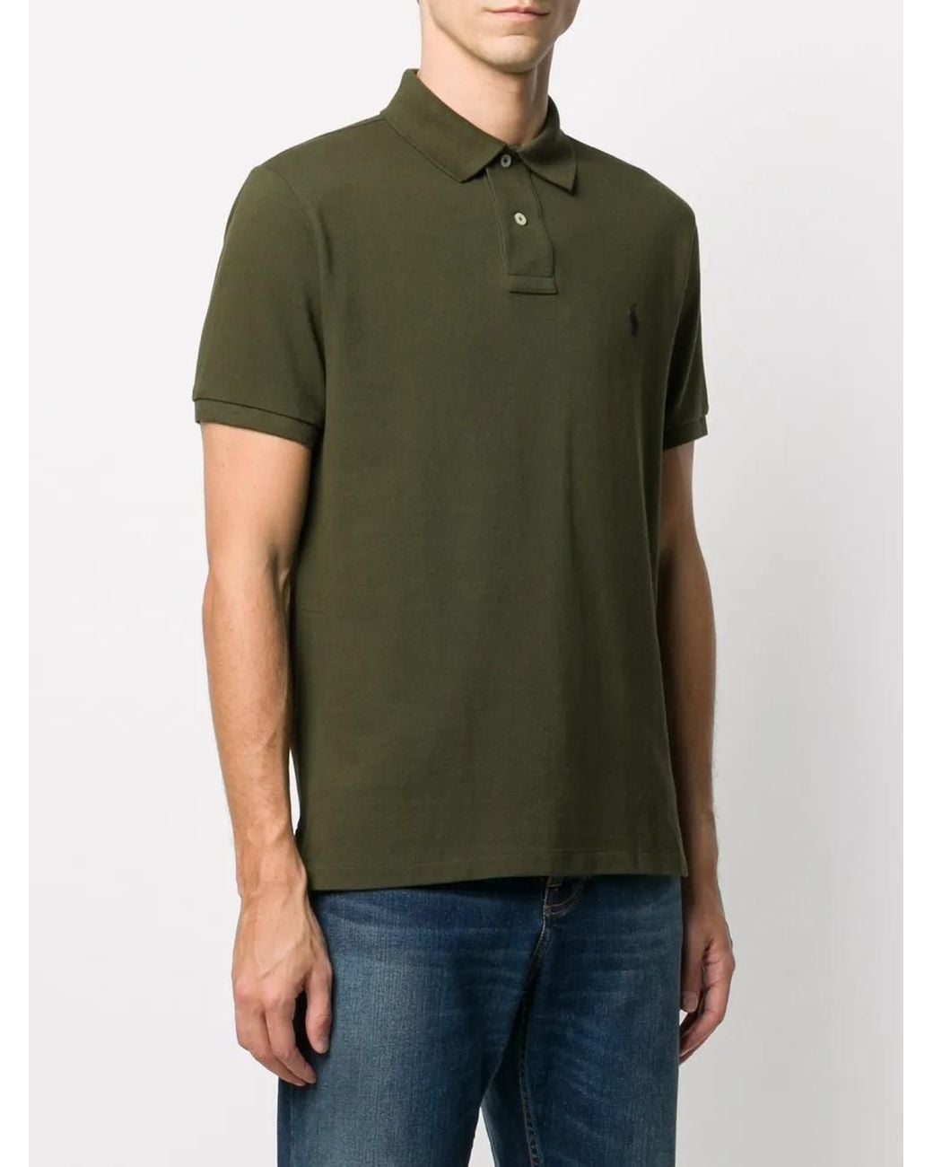Polo Ralph Lauren Green Custom Slim Fit Polo Shirt for men