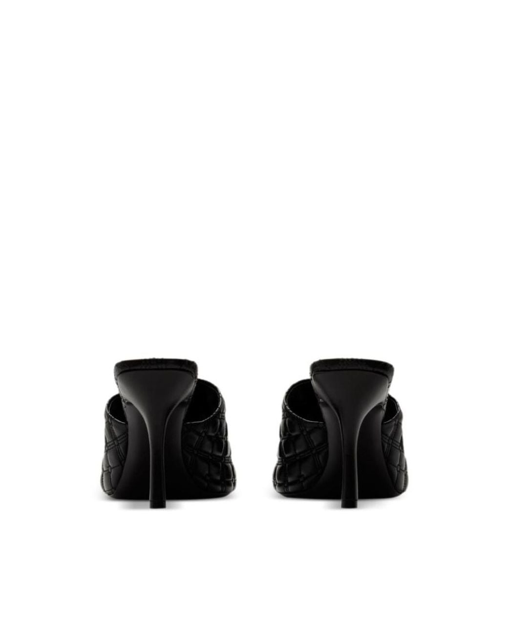 Burberry Black Quilted Slip-On Lambskin Mules, Brand Size 36 (Us