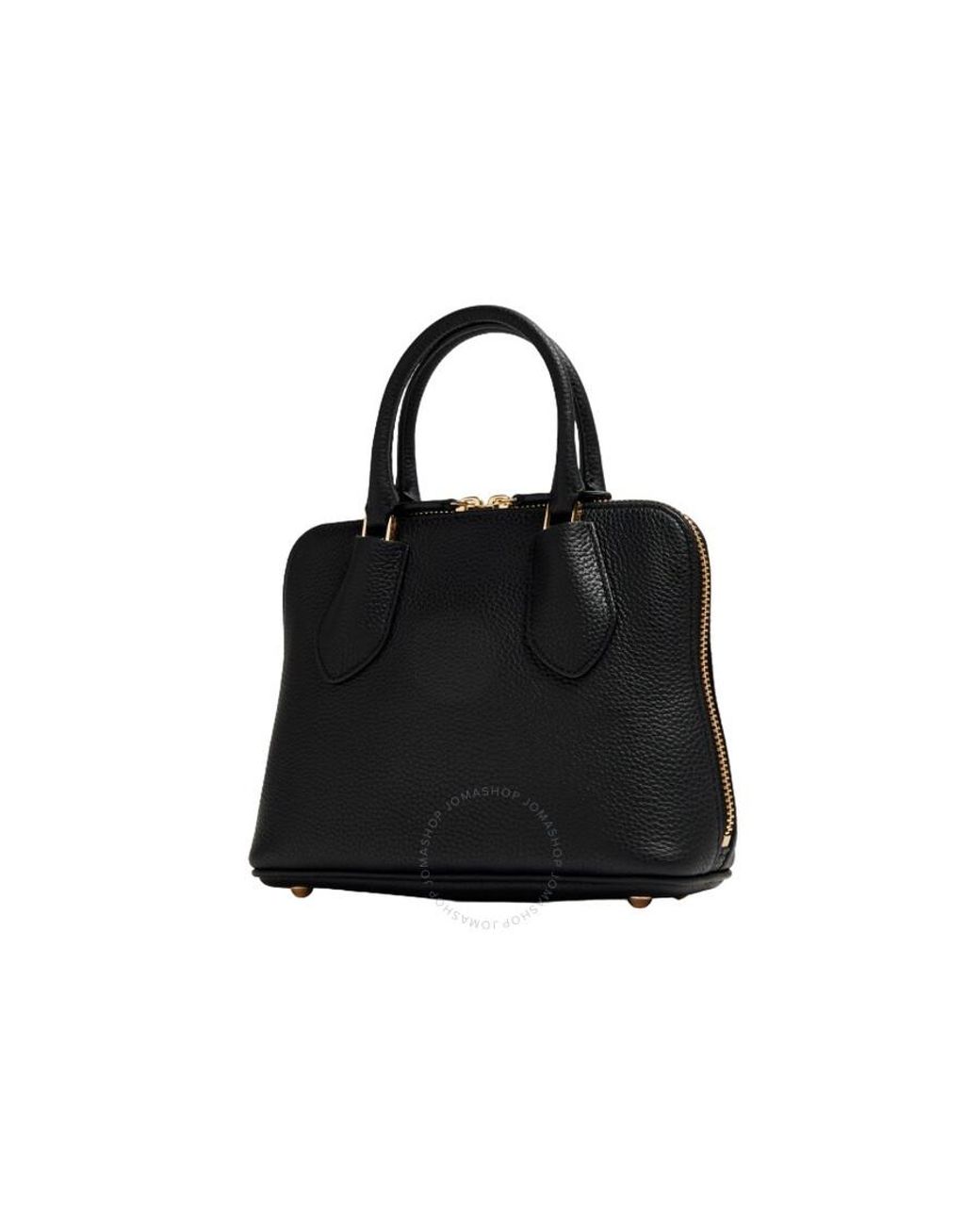 Tory Burch Pebbled Leather Mini Swing Satchel in Black | Lyst