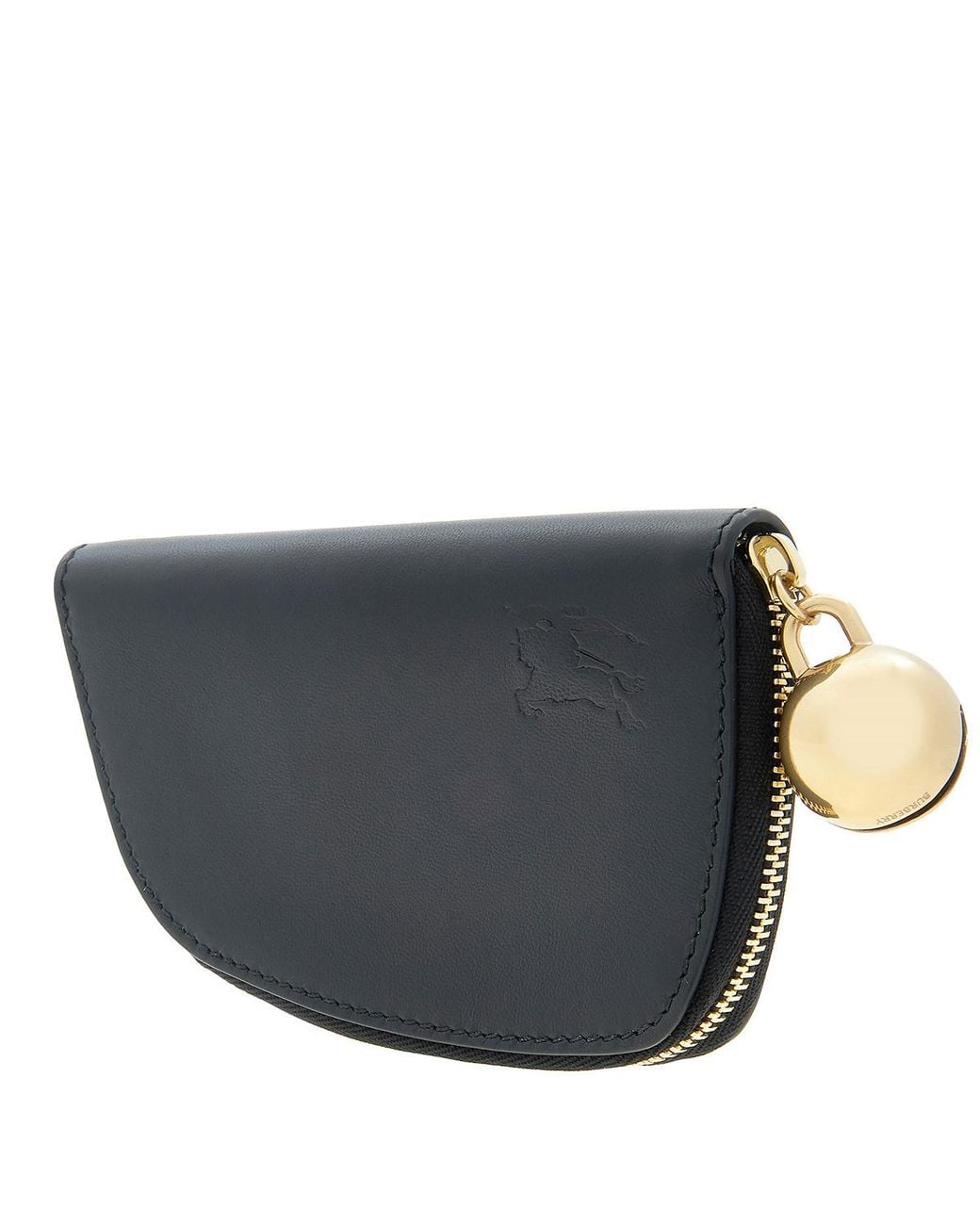 Burberry Black Zip-Around Leather Coin Pouch