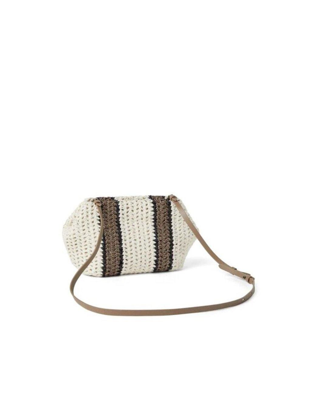 Brunello Cucinelli Multicolor Woven Stripe Bag