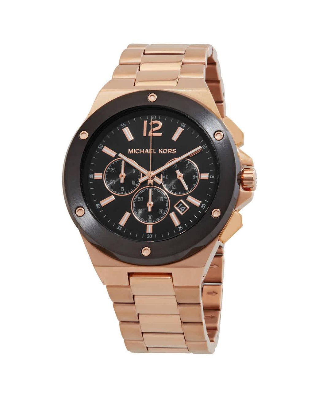 Michael Kors Lennox Chronograph Quartz Black Dial Watch in Metallic for Men  | Lyst UK