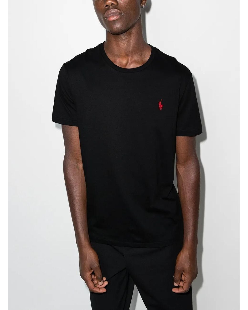 Polo Ralph Lauren Black Jersey Crewneck T-Shirt for men