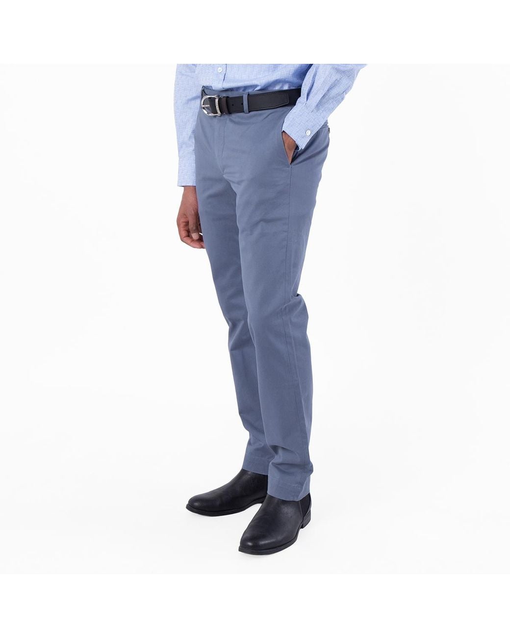 Polo Ralph Lauren Blue Stretch Slim Fit Cotton Pants for men