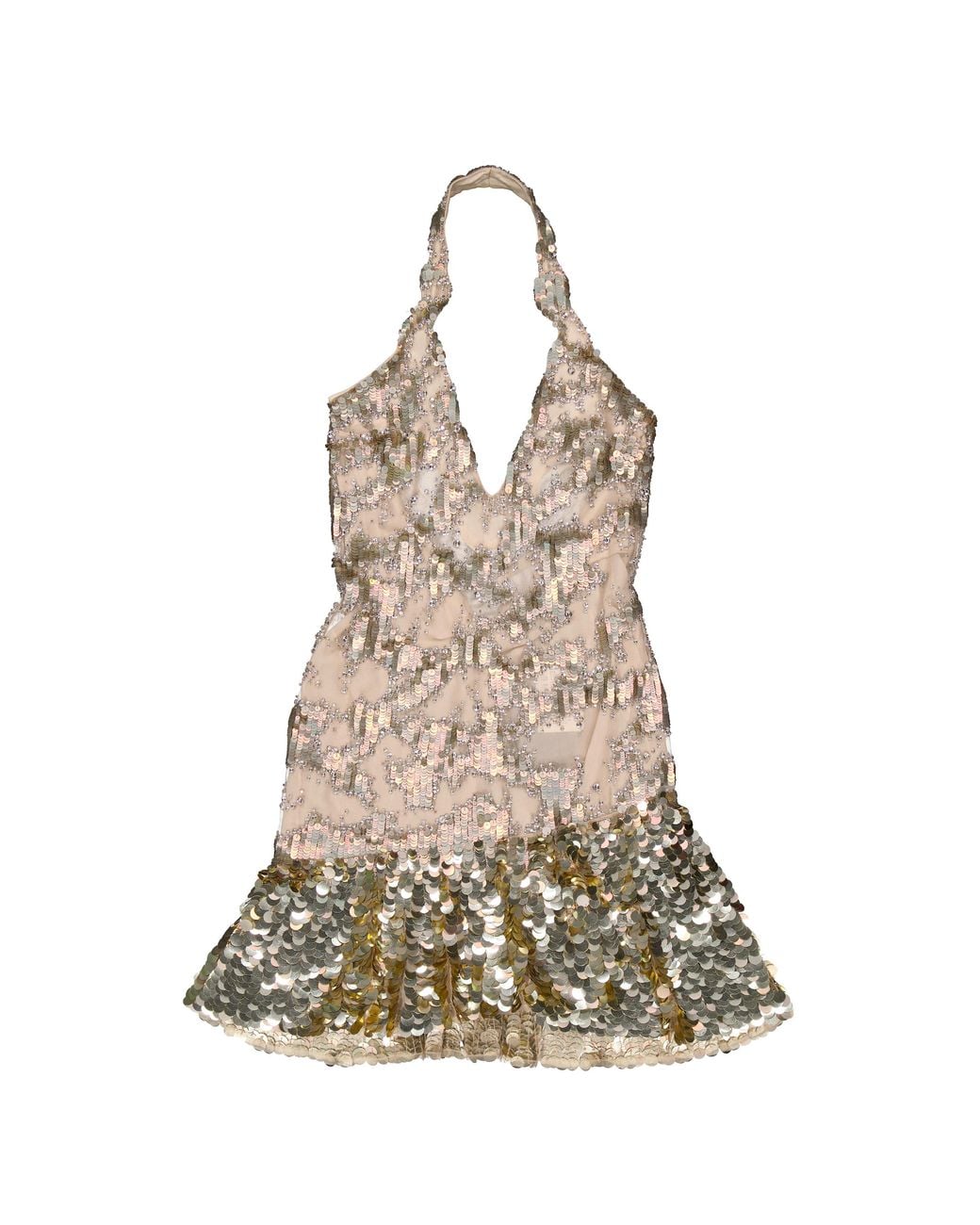 Roberto Cavalli Multicolor Sequin Halter Mini Dress, Brand Size 40 Us for men