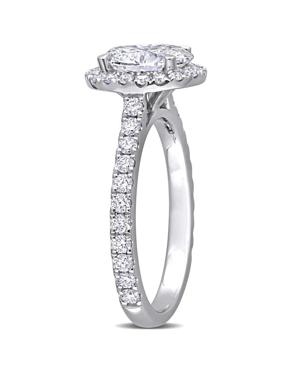 Created Forever Metallic 2 Ct Tw Oval & Round Lab Created Diamond With Tsavorite Accent Halo Engagement Ring for men