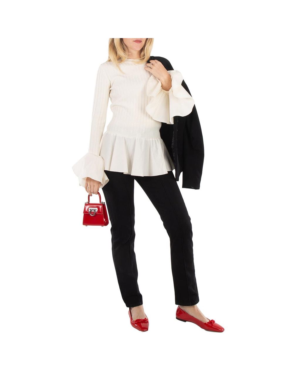 Ferragamo Red Ladies Micro Iconic Top Handle Bag
