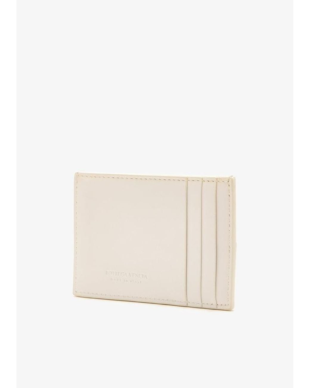 Bottega Veneta Natural Intreccio Cassette Credit Card Case